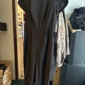 Calvin Klein Black Cropped Jumpsuit